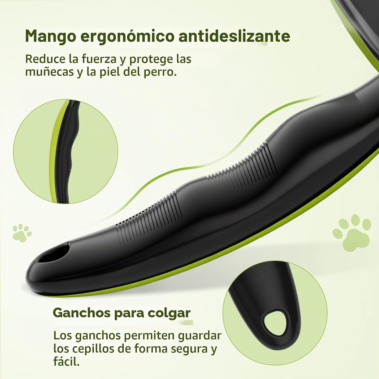 Pecute Cepillo Perros Y Gatos, Peine Cepillo Para Corto Y Largo Mascotas | Limpieza Con Un Solo Clic, Púas De Acero Inoxidable, Agarre Ergonómico, Desenredar Y Peinar a Mascotas