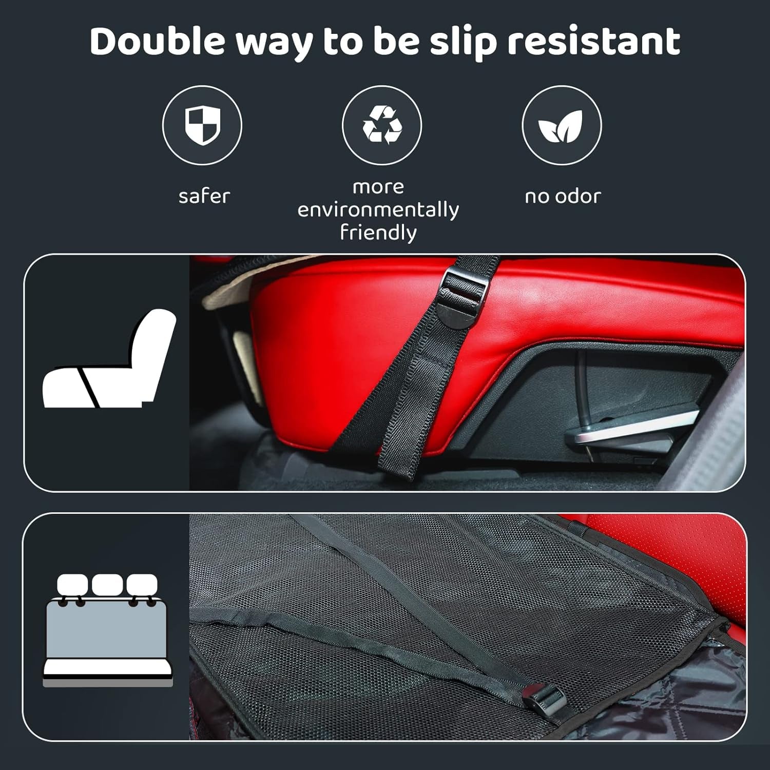 KYG Funda Perros Coche Cubierta De Asiento Para Mascota Impermeable Y Resistente Protector Coche Con Ventana De Malla Visible Y Cremallera Protector Completo Asiento Trasero Y Puertas